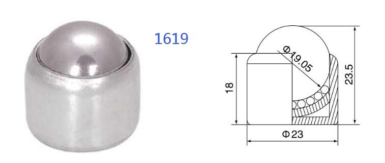 spring load ball transfer unit 스프링 로드 볼 전달 장치