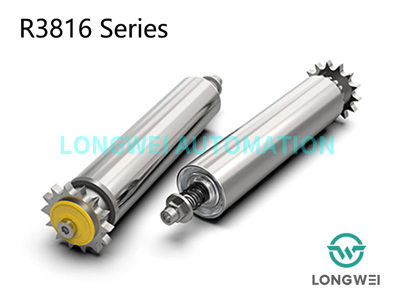 단일 행 강철 스프로킷 체인 구동 조정 가능한 누적 컨베이어 롤러