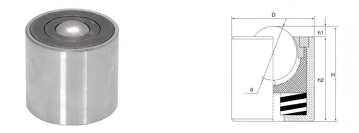 스프링 하중 충격 방지 고하중 볼 트랜스퍼 장치