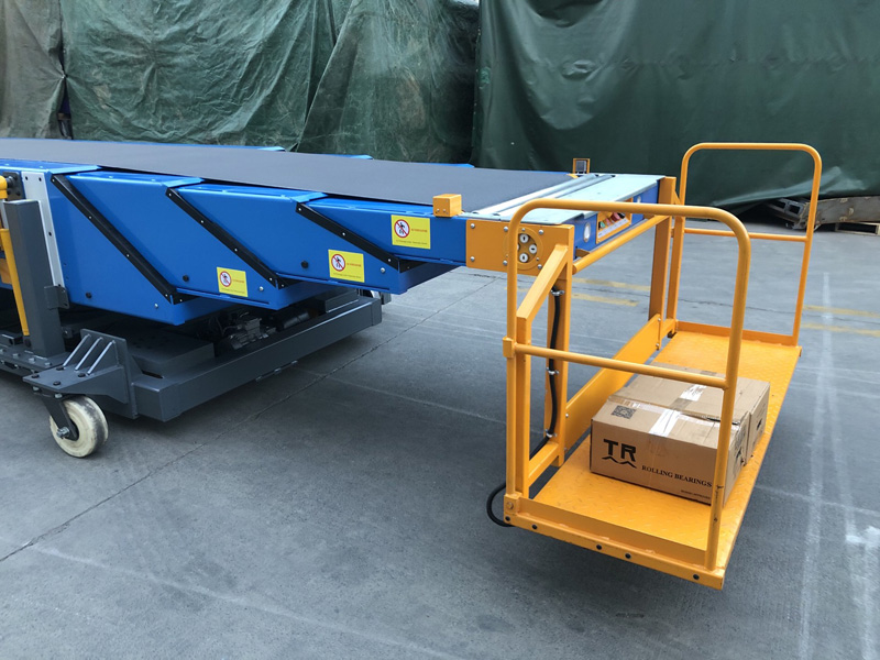 이동식 유형 텔레스코픽 벨트 컨베이어