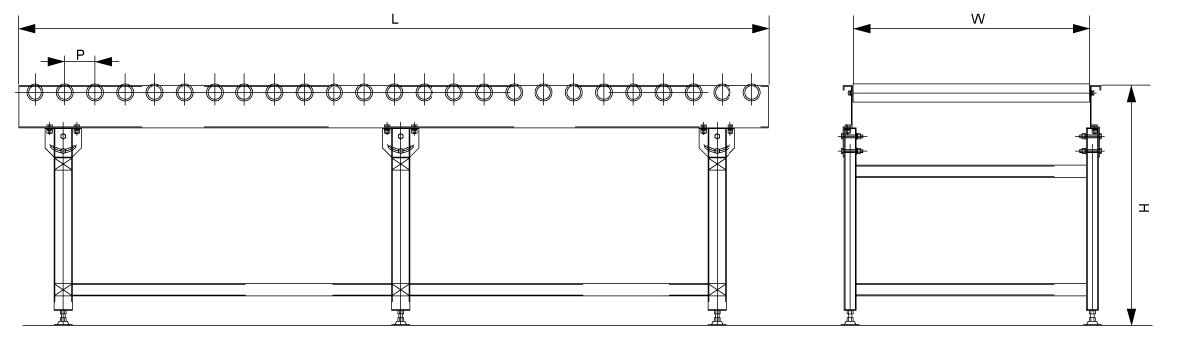 중력 롤러 컨베이어