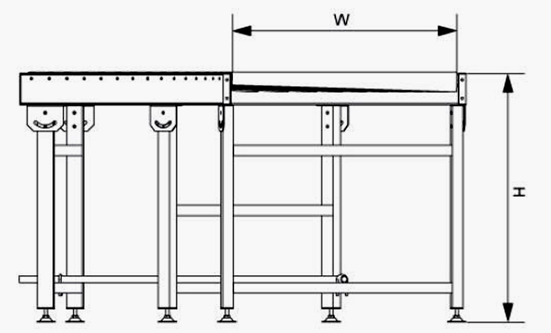 중력 곡선 롤러 컨베이어