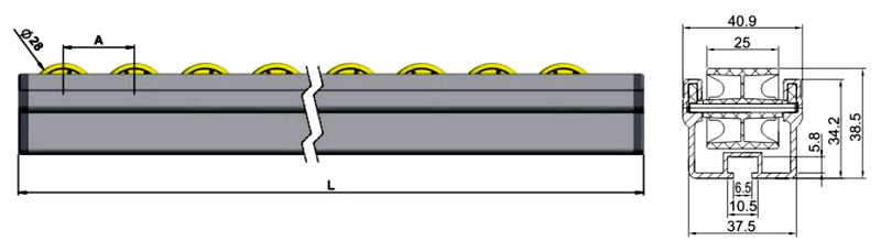 알루미늄 흐름 휠 트랙