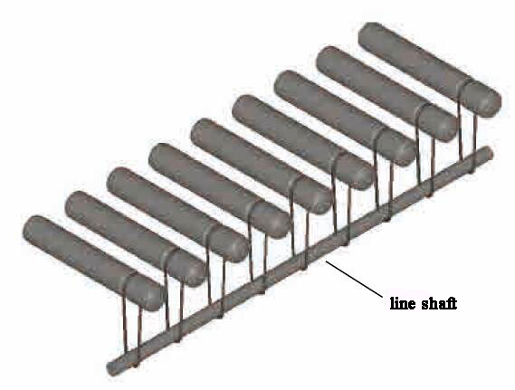 라인샤프트 단일 홈 롤러