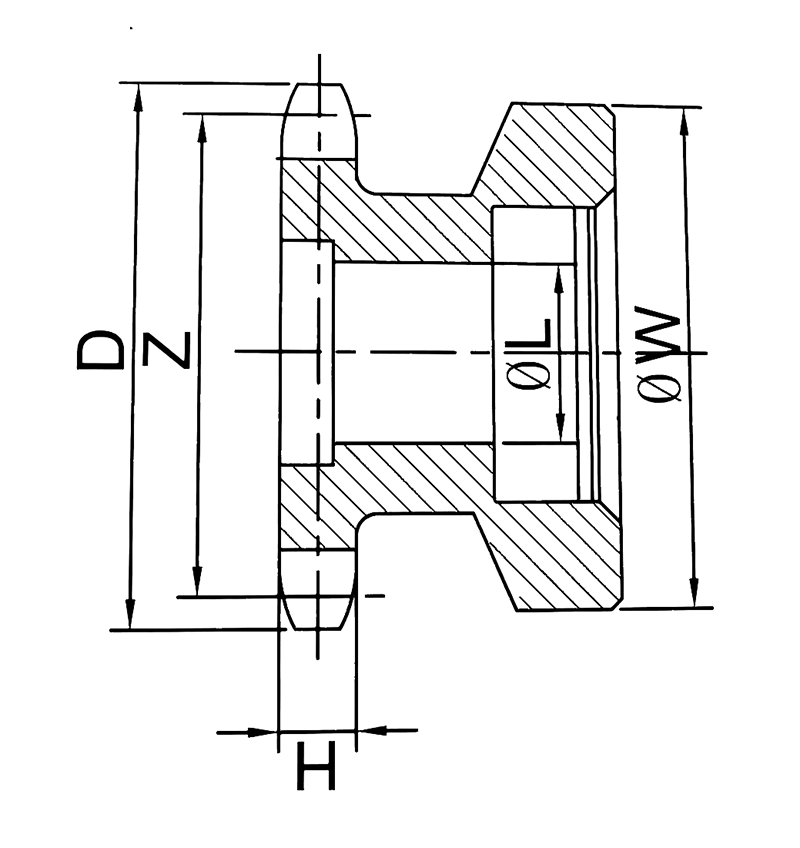 강철 스프로킷 축적