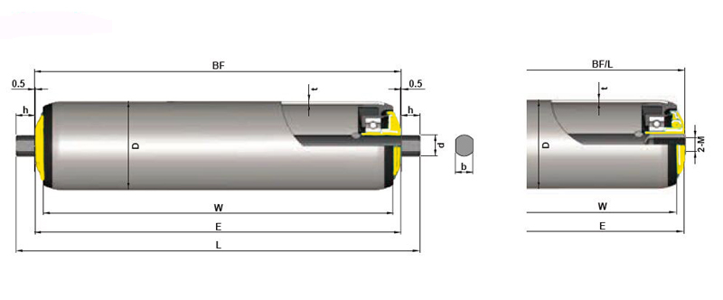 벨트 컨베이어 스너브 풀리