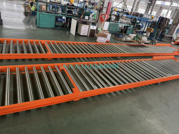 팔레트 플로우 랙킹 시스템용 모듈형 중력 롤러 컨베이어