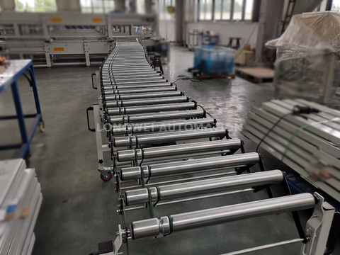 유연한 확장 가능한 O 벨트 모터 드라이브 롤러 컨베이어 