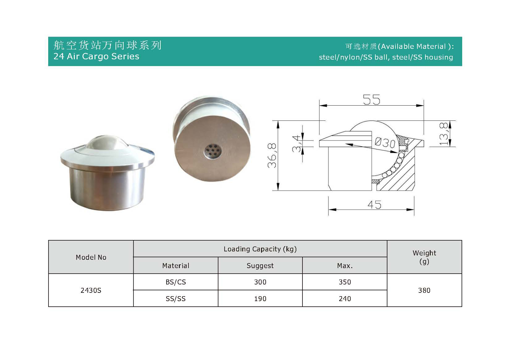 멀티 홀 드레인 플러그 에어 카고 볼 전송 장치