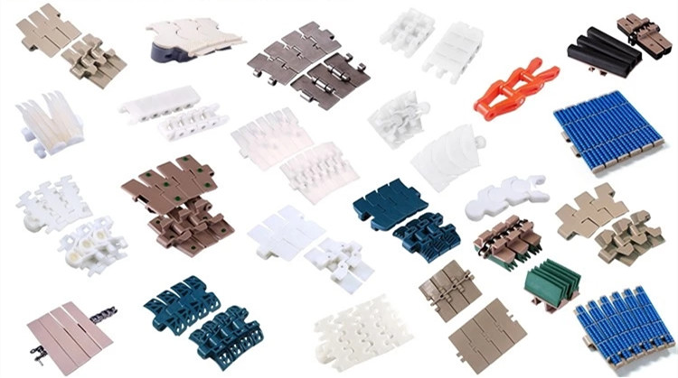 유연한 모듈형 컨베이어의 다양한 체인