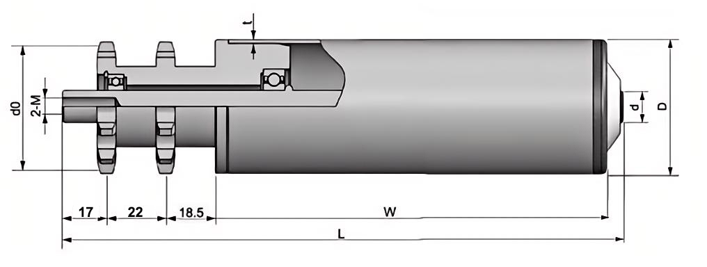 중간 하중 강철 스프로킷 컨베이어 롤러