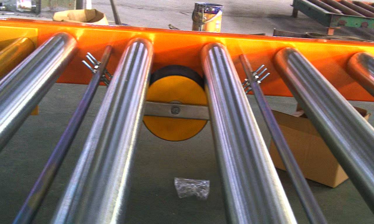 팔레트 흐름 건드리는 시스템 브레이크 롤러