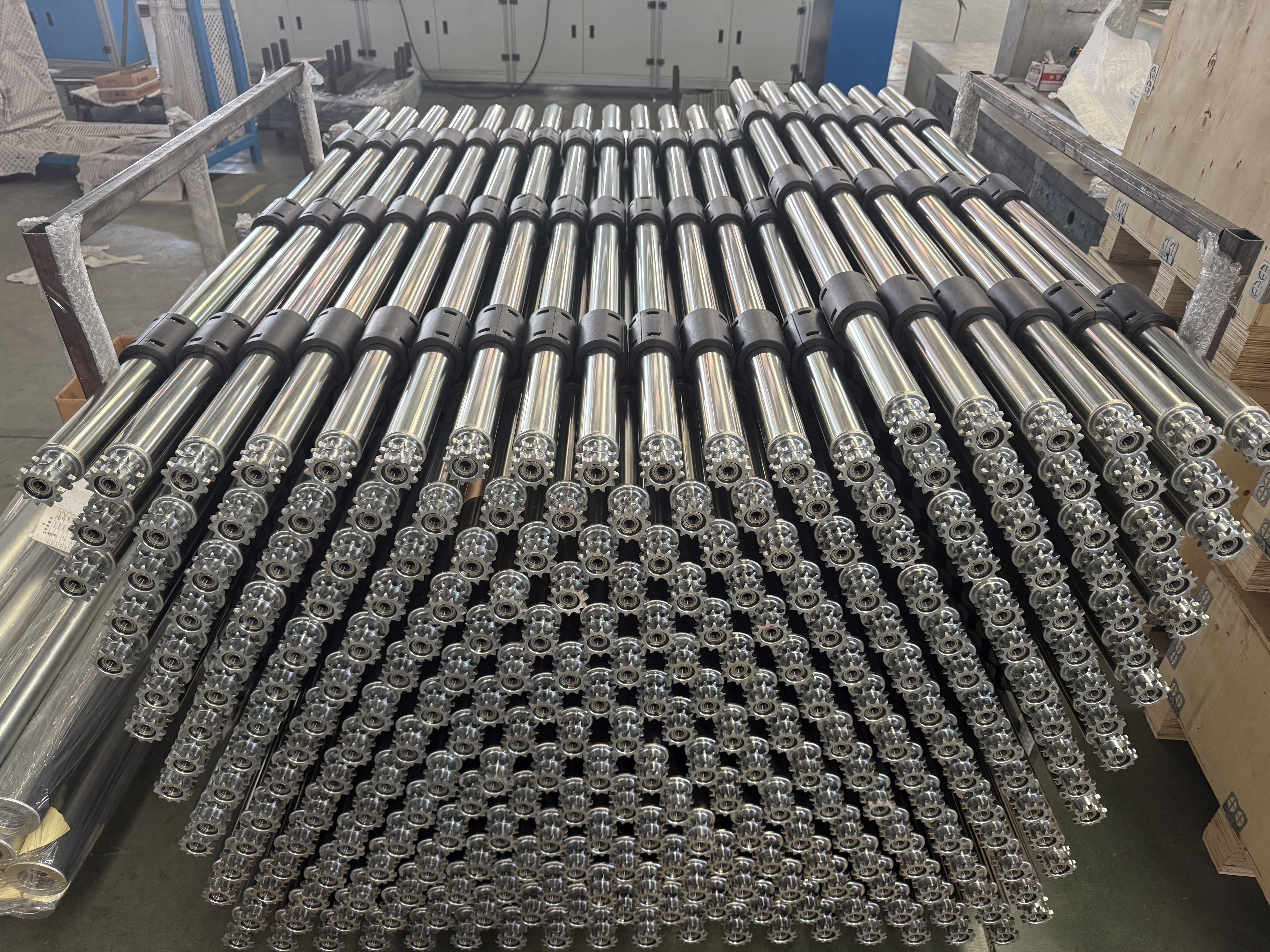 직선 슬리브가 있는 스프로킷 롤러