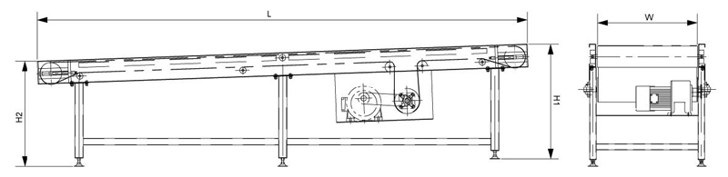 경사 벨트 컨베이어