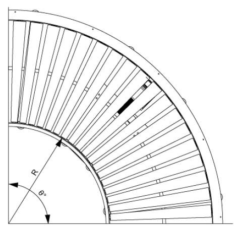 이중 스프로킷 구동 곡선 롤러 컨베이어