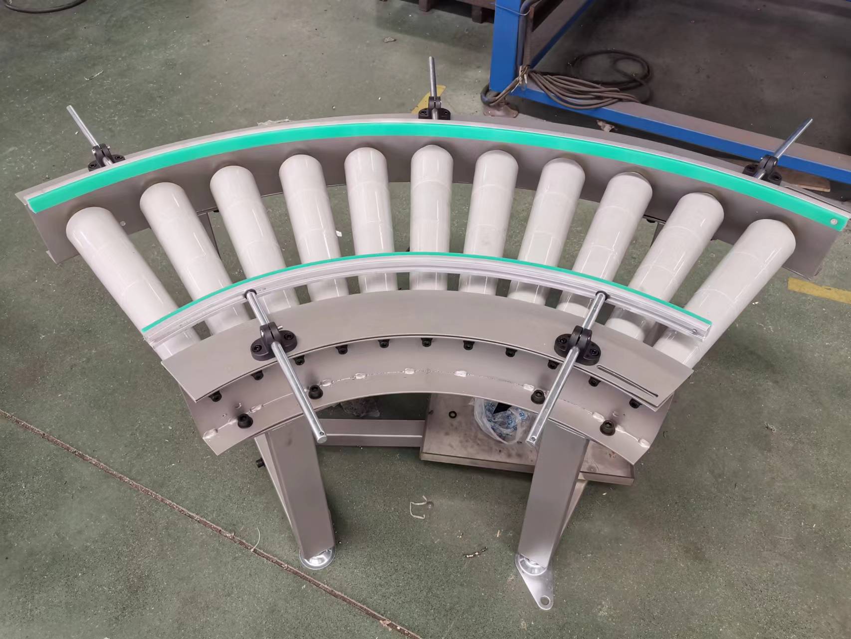 곡선 모터 구동 롤러 컨베이어